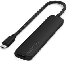 Док-станция Satechi ST-P6SK 6-IN-1 USB-C SLIM MULTIPORT ADAPTER, BLACK