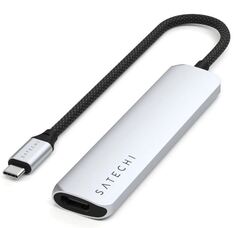 Док-станция Satechi ST-P6SS 6-IN-1 USB-C SLIM MULTIPORT ADAPTER, SILVER