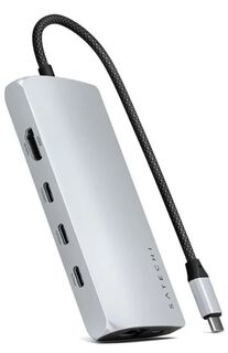 Док-станция Satechi ST-P8KES USB-C MULTIPORT ADAPTER 8K WITH ETHERNET V3-SILV