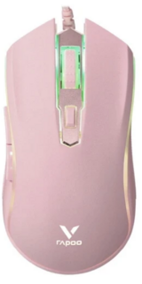 Мышь Rapoo V25S-PINK игровая проводная, розовая