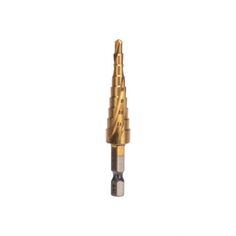 Сверло KRANZ KR-12-6615 ступенчатое, 4-5-6-7-8-9-10-11-12мм, Р6М5, ТИТАН, шестигр. хвостовик