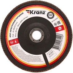 Круг лепестковый KRANZ KR-90-0022 торцевой, P60, 180х22,2мм