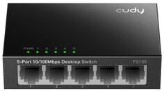 Коммутатор неуправляемый Cudy FS105 5-Port 10/100 Mbps Desktop Switch, 5 10/100M RJ45 Ports, Loop Detection, Metal Case, Power Saving, Plug & Play