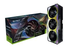 Видеокарта PCI-E Palit GeForce RTX 5080 GAMEROCK (NE75080019T2-GB2030G) 16GB GDDR7 2235/21000MHz 256bit 3*DP HDMI