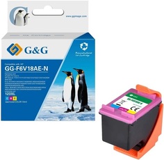 Картридж G&G GG-F6V18AE-N струйный 123XL голубой/пурпурный/желтый (18мл) для HP DJ 1210/1212/1212/2130/2131/2132/2133/2134/2630/3639 AIO;Envy 4510/451