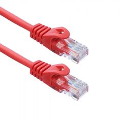 Кабель патч-корд U/UTP 5e кат. 1м ACD ACD-LPU5E-10R 24AWG 4пары, 7/0.18мм CCA красный (741432)