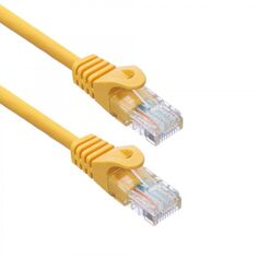 Кабель патч-корд U/UTP 5e кат. 1м ACD ACD-LPU5E-10Y 24AWG 4пары, 7/0.18мм CCA желтый (741425)