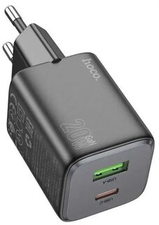 Зарядное устройство сетевое Hoco N41 Almighty 20W 3A+2.22A+2A+1.67A+1.5A (PD+QC+AFC) USB/USB Type-C универсальное черный