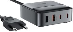 Зарядное устройство сетевое ACEFAST PD Z6 AF-Z6-BK 65W GaN (2*USB-C+2*USB-A) Desktop charging adapter (EU). Цвет: черный