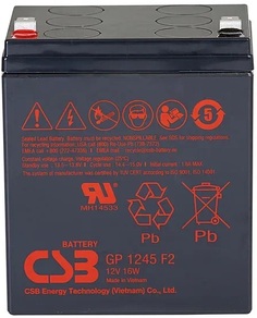 Аккумулятор CSB GP1245 F2 12В, 4.5Ач