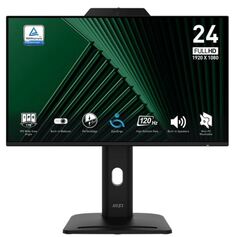 Монитор 23,8" MSI PRO MP242PMG 9S6-3PD89T-005 1920x1080, 16:9, IPS, 1500:1, 100M:1, 4ms, cam, HDMI, DP, VGA, 2xUSB-A, USB-B, Speaker, Tilt, Swivel, He