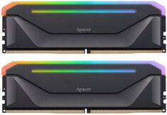 Модуль памяти DDR5 32GB (2*16GB) Apacer NOX AH5U32G60C622NBAA-2 RGB Black PC5-48000 6000MHz CL38 1.35V, XMP, EXPO, heatsink RET