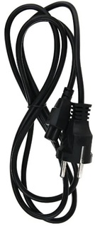 Кабель питания Telecom TP022-IEC320-C5/SHM-1.8-BK для ноутбуков, 3-pin, с заземлением, (прямой) 220V 1,8m