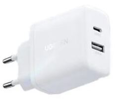 Зарядное устройство сетевое UGREEN X227 45310_ 20W USB-A+USB-C PD EU. Цвет: белый