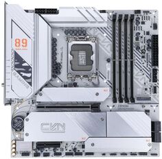 Материнская плата mATX Colorful CVN Z890M GAMING FROZEN V20 (LGA1851, Z860, 4*DDR5 (8400), PCIe, 5*M.2, 4*SATA, WiFi, BT, 7*USB 3.2, HDMI, DP)