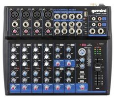 Микшер Gemini GEM-12USB аналоговый, 12 каналов, DSP, выход на наушники, Bluetooth, USB-проигрыватель файлов в формате MP3/WAV