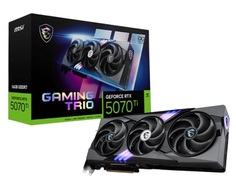 Видеокарта PCI-E MSI GeForce RTX 5070 TI GAMING TRIO OC PLUS (RTX 5070 Ti 16G GAMING TRIO OC PLUS) 16GB GDDR7 256bit 2580/28000MHz HDMI 3*DP