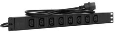 Блок розеток SNR SNR-PDU-8A-С14-1.8-10L1 серии SNR-PDU базовый на 8хC13, шнур питания 1,8 м 3x1.0 мм2 с вилкой C14, 10A