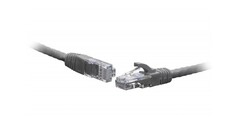 Кабель патч-корд U/UTP 5e кат. 0.3м SNR SNR-UU4-5E-003-LST-GY (3,8) U/UTP 4-х парный cat.5е 0.3м LSZH серый (диаметр 3,8 мм)
