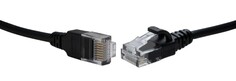 Кабель патч-корд U/UTP 5e кат. 2м SNR SNR-UU4-5E-020-LST-BK (3,8) U/UTP 4-х парный cat.5е 2м LSZH черный (диаметр 3,8 мм)