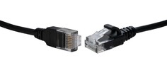 Кабель патч-корд U/UTP 5e кат. 3м SNR SNR-UU4-5E-030-LST-BK (3,8) U/UTP 4-х парный cat.5е 3м LSZH черный (диаметр 3,8 мм)