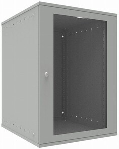 Шкаф настенный 19", 15U SNR SNR-TWC-15-GDL телекоммуникационный 15U, 523х600х732мм серия LITE (стеклянная дверь)
