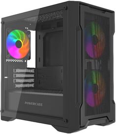 Корпус mATX Powercase Mistral Micro X3W ARGB CMMXW-A3 без БП, боковая панель из закалённого стекла, 2*USB 2.0, USB 3.0