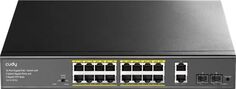 Коммутатор неуправляемый Cudy GS1018PS2 16-10/100/1000 BASE-T Gigabit ports, 2-Port 10/100/1000 BASE-T Gigabit Uplink ports, 2-1000 BASE-X SFP Slot, 1
