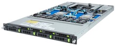 Серверная платформа 1U GIGABYTE R183-Z91-AAD1 (2*SP5, 24*DDR5 (4800), 4*3,5"/2,5" NVMe/SATA/SAS, 3*M.2, 4*PCIe, 1600W 80+, 2*USB 3.2, Mini-DP)
