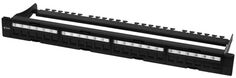 Патч-панель SNR SNR-UL-1U24-DS 19" для модулей KeyStone, незагруженная, неэкранированная, 1U, 24 порта, cat.5e, разборная, порты со шторками