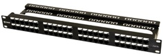 Патч-панель SNR SNR-UD-1U48-5E-H 19" неэкранированная, 1U, 48 портов, cat.5e, горизонтальная заделка