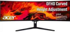 Монитор 49" Acer EI491CRSbmiipphx UM.SE1CD.S01 1800R Black, 32:9, VA, UHD, 4ms, 400cd, 144Hz, HDMI, DP, SPK, HAS