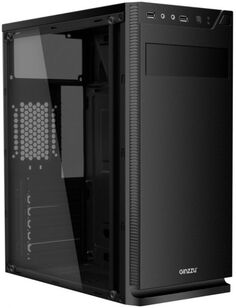 Корпус ATX Ginzzu A250 без БП, боковая панель из акрилового стекла, 2*USB