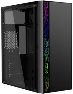 Корпус ATX Ginzzu A370 без БП, боковая панель из акрилового стекла, USB 2.0