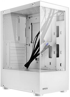Корпус ATX Ginzzu CL110 без БП, боковая и фронтальная панель из закалённого стекла, 2*USB 2.0, USB 3.0