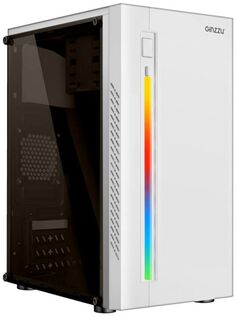 Корпус mATX Ginzzu D390 без БП, боковая панель из акрилового стекла, 2*USB 2.0
