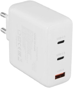 Зарядное устройство сетевое TTEC 2SCG04B SmartCharger Trio GAN 120W PD Travel 2 USB-C+USB-A. Цвет: белый