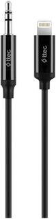 Кабель интерфейсный TTEC 2DK42S 3.5mm Aux - Lightning Sterio Premium Aux. Длина: 1м. Цвет: черный