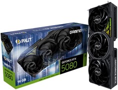 Видеокарта PCI-E Palit GeForce RTX 5080 GAMING PRO (NE75080019T2-GB2031A) 16GB GDDR7 256bit 4nm 2617/30000MHz HDMI 3*DP