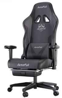 Кресло игровое AutoFull AF050DS серия C3, с поддержкой для ног, цвет: черный