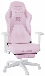 Кресло игровое AutoFull AF083PB серия C3, с поддержкой для ног, цвет: розовый