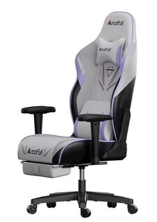 Кресло игровое AutoFull AFC301WSS серия C3, с поддержкой для ног, цвет: белый
