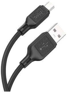 Кабель Hoco X90 Cool 6931474788429 USB - микро, 1.0м, 2.4A, цвет: чёрный (1/37/370)