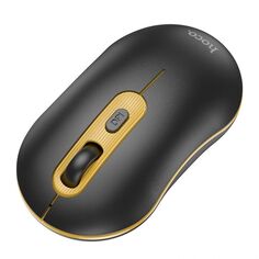 Мышь Wireless Hoco GM21 Platinum 6931474790941 1600 DPI, USB, 4 кнопки, цвет: чёрный/жёлтый (1/13/130)