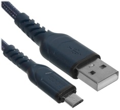 Кабель Hoco X59 Victory 6931474794109 USB - микро, 2.0м, круглый, 2.4A, нейлон, цвет: синий (1/33/330)