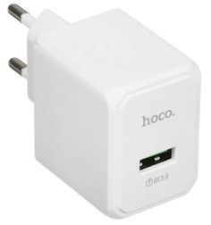 Зарядное устройство сетевое Hoco CS12A Ocean 6942007603713 1 USB, PD18Вт, QC3.0, кабель USB - микро USB, цвет: белый (1/28/168)