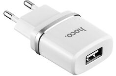 Зарядное устройство сетевое Hoco C11 6957531047742 1 USB, 1000mA, пластик, кабель микро USB, цвет: белый (1/10/100)