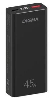 Аккумулятор внешний портативный Digma DGPF10E 10000mAh QC3.0/PD3.0 45W 4.5A USB-A/USB-C черный