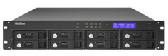 Сервер IP-видеонаблюдения QNAP VS-8040U-RP с 40 каналами для записи видео и восемью отсеками для жестких дисков. Для размещения в стойке