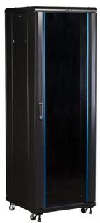 Шкаф напольный 19", 27U TWT TWT-CBB-27U-6x10-00 600x1000, без дверей, с боковыми стенками, черный